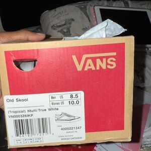 Brand new never worn tropical print vans